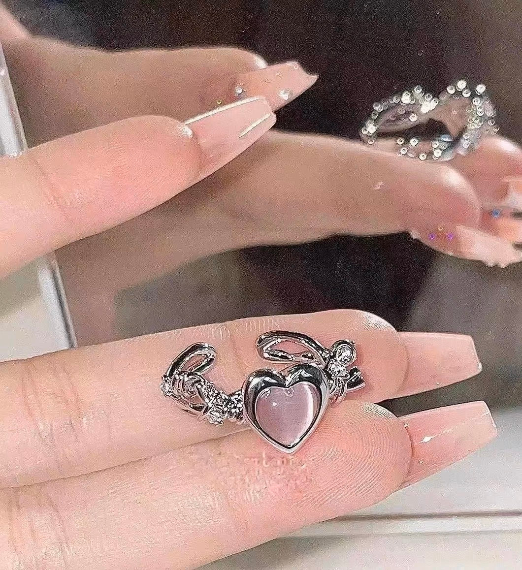 Candy Heart Trio Rings