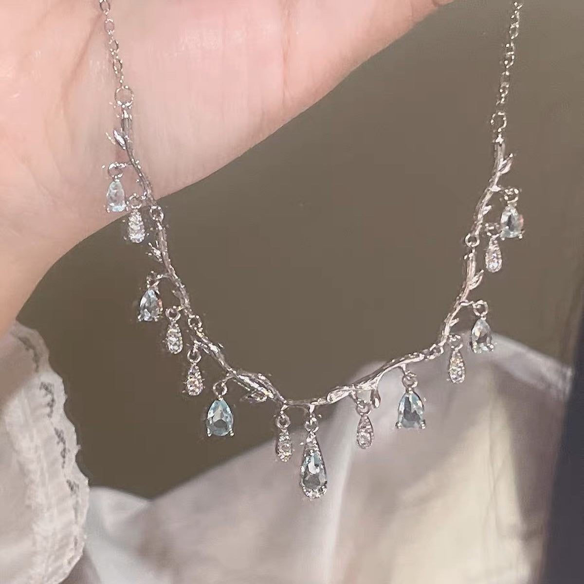 Crystal Teardrop Necklace