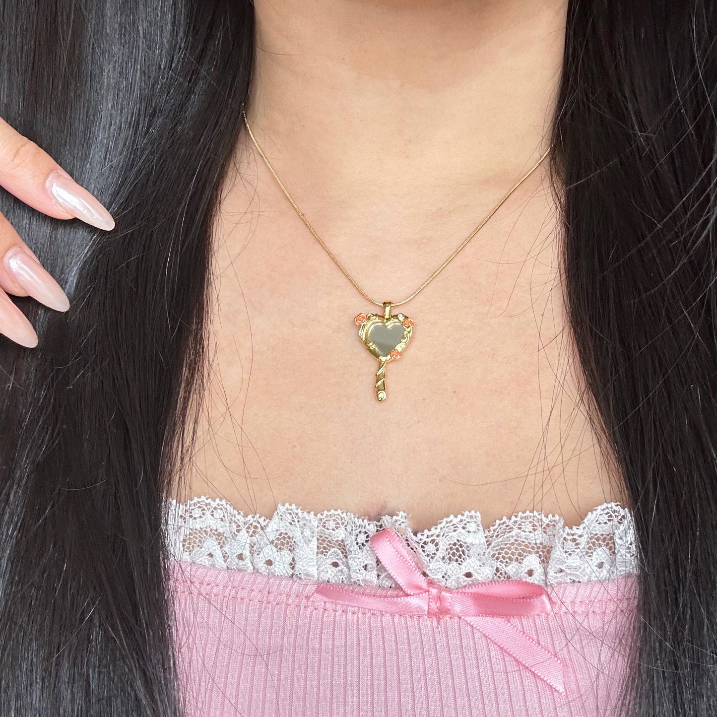 Miniature Mirrow Necklace