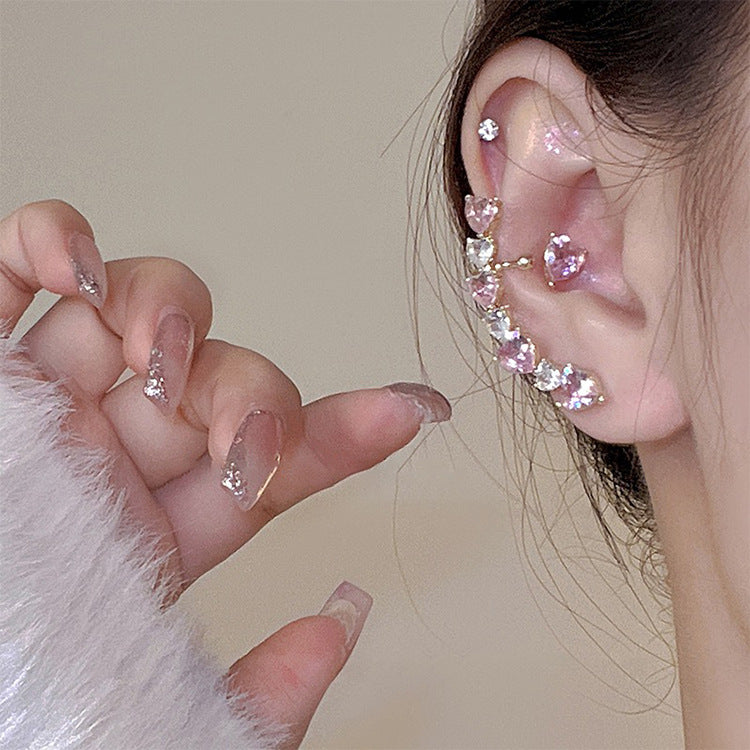 Pink Hearts Ear-cuff