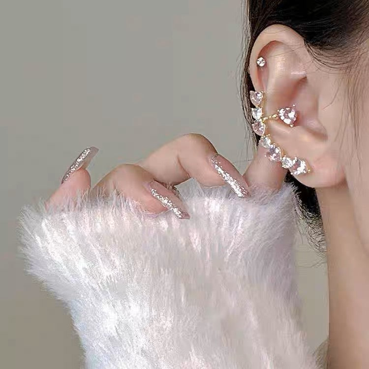 Pink Hearts Ear-cuff